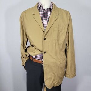 Nautica Men's Sport Coat Blazer Jacket Three Button Khaki Cotton Size XXL